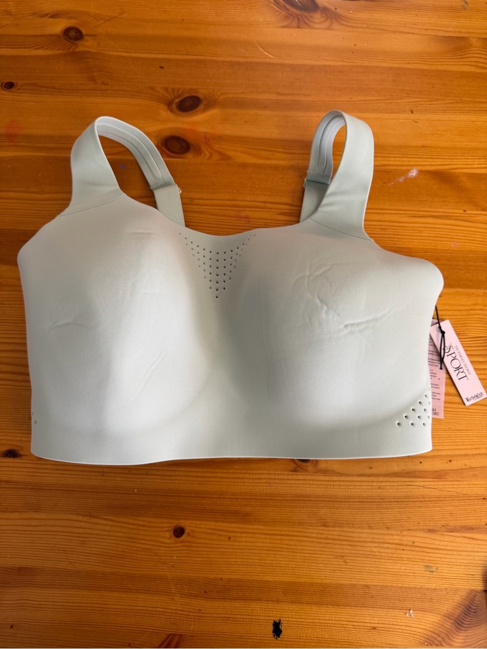 Victorias Secret VSX Featherweight Max High Impact Sports Bra NWT 36DDD Lt Green